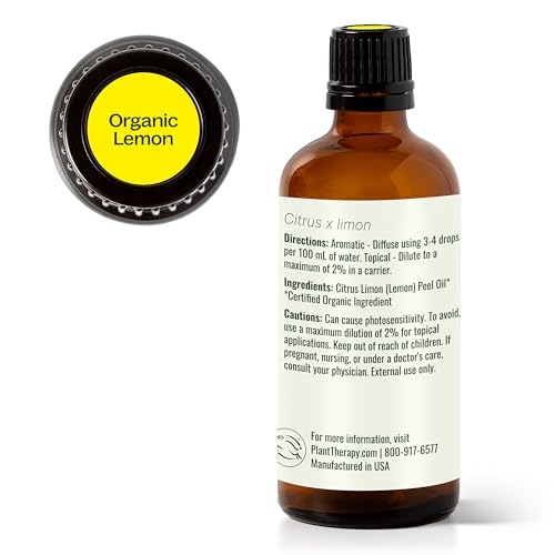 Organic Lemon Essential Oil 100 mL (3.3 Fl Oz)