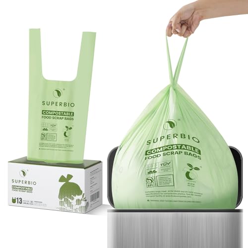 13 Gallon Handle Tie Compostable Food Waste Bags (60 Count)
