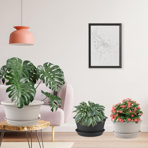 Large Flower Pots Set of 4 Pack 13 inch (4 Count)