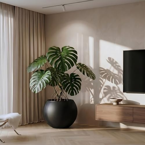 20" Dia Premium Large Globo Fiberstone Outdoor Planter
