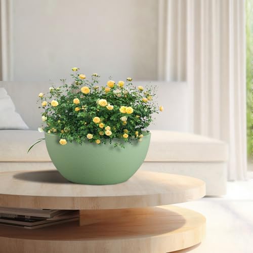10 inch Hanging Planters for Outdoor Indoor Plants with Drainage Holes and Chain (2 Count)