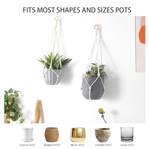 Hanging Planter for Indoor Plants Adjust Bead Macrame Plant Hanger