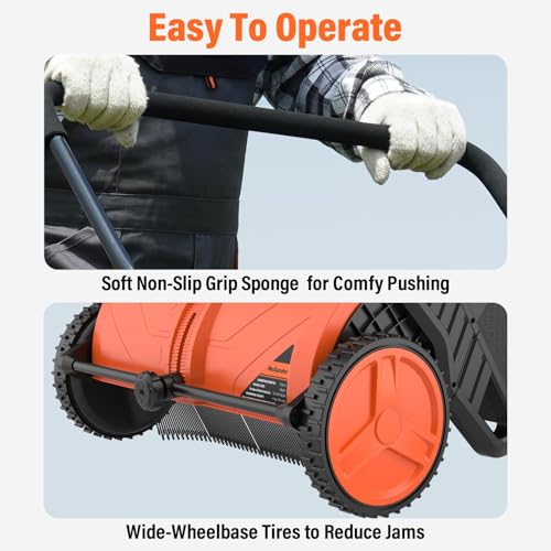 21 Inch Push Lawn Sweeper (Bright orange)