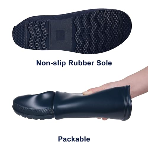 Women's Packable Tall Rain Boots Ultra Lightweight Garden Boots