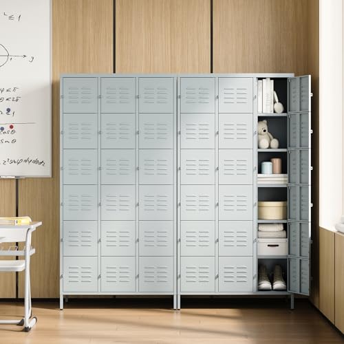Metal Lockers for Employees (18 Door / Grey)