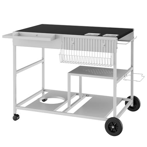 JY QAQA 54" Outdoor Pizza Oven Stand with Condiment Shelf