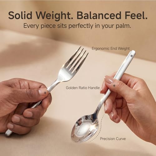 24 Piece Silverware Set with Steak Knives (24 Count)
