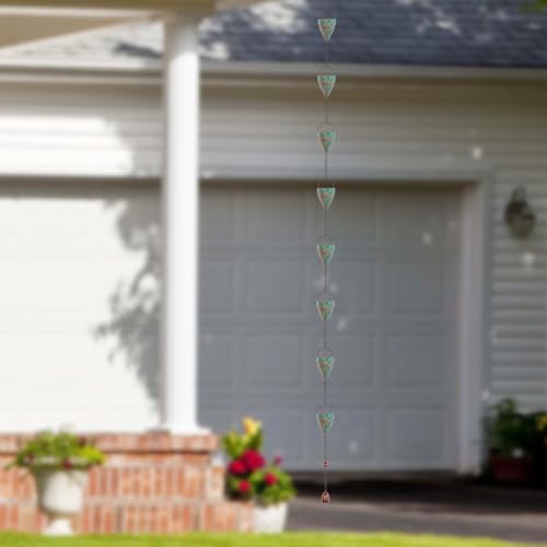 10ft Rain Chains for Outside Gutters