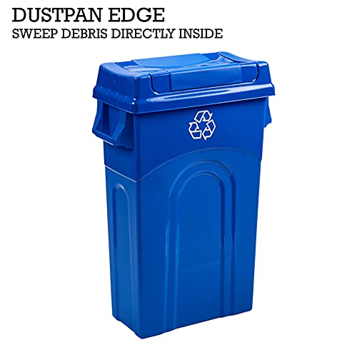 23 Gallon Highboy Plastic Recycling Bin Kitchen Trash Can with Lid