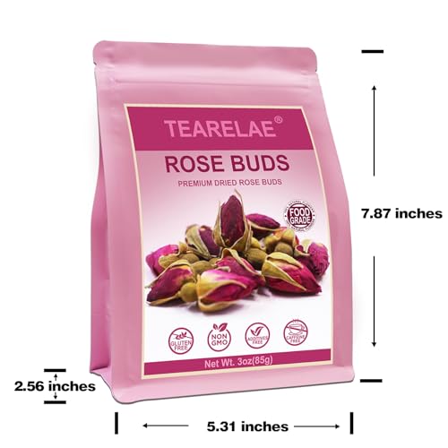 Premium Dried Rose Buds (3 Ounce)