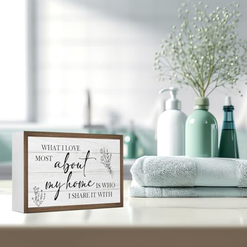 What I Love Most About My Home Wooden Box Sign Decor (What I Love Most About My Home)
