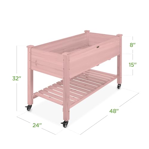 Raised Garden Bed 48x24x32 (Pink / 48x24x32in)