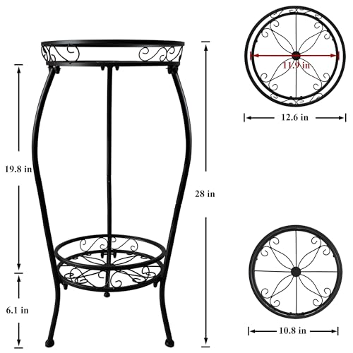 Metal Plant Stand 2 Tier Indoor Outdoor