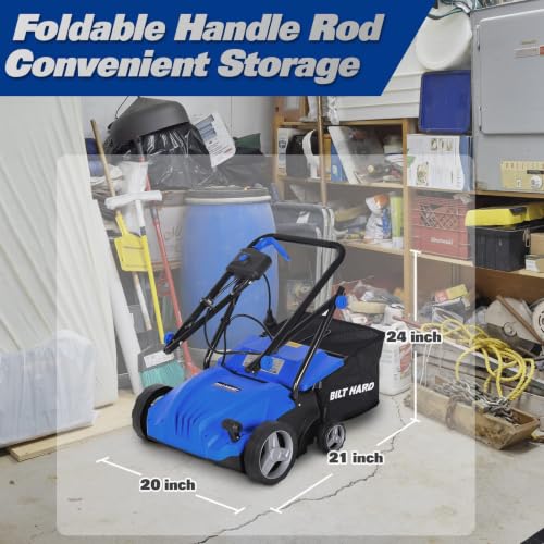 13 inch 12 Amp Electric Dethatcher and Scarifier with Collection Bag