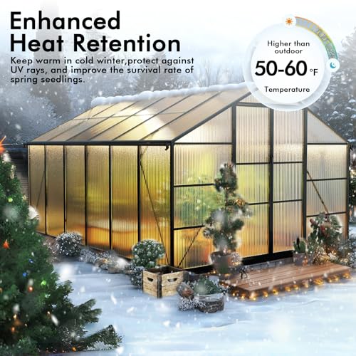 10X12FT Greenhouse with Thermometer (10×12 FT With Thermometers)