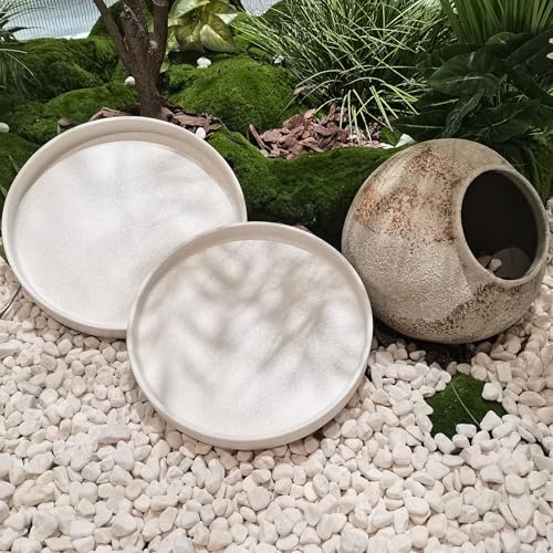 Plant Tray for Pots (9in(1 Pack) / Frosted White)