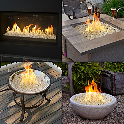 10 lbs High Luster Fire Pit Glass (160 Ounce)