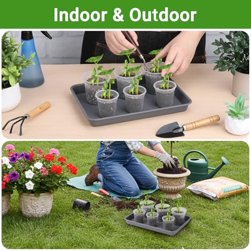 Grey Plastic Trays 11 Inch (11 Inch / Gray)