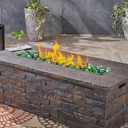 Fire Pit Glass Rocks Square