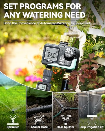 2 Zone Sprinkler Timer with Brass Inlet and Outlet