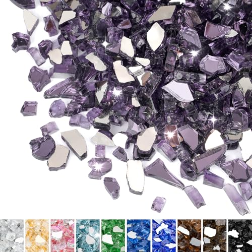 10 lbs High Luster Fire Pit Glass (1/2 inch / Purple)