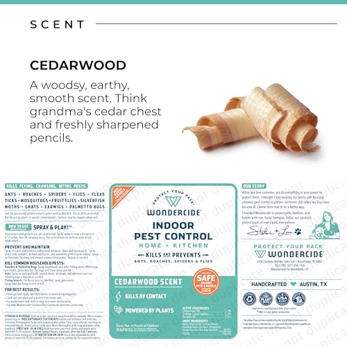 Indoor Pest Control Spray for Home & Kitchen Cedarwood 16 oz (16 Fl Oz)