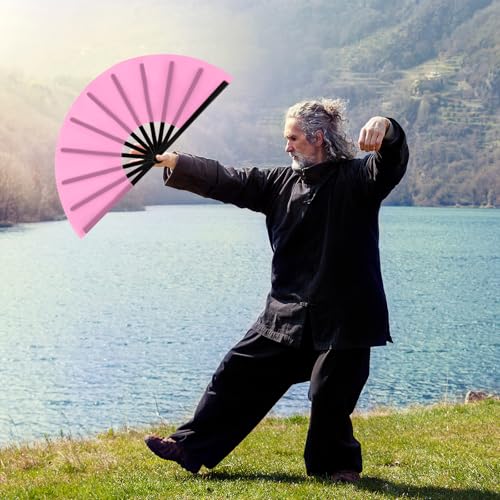 4 Packs Large Folding Hand Fans