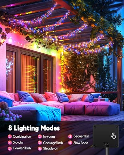 120 LED Solar Fairy Lights Outdoor Waterproof IP65 (Multicolor / 9.8Ft)