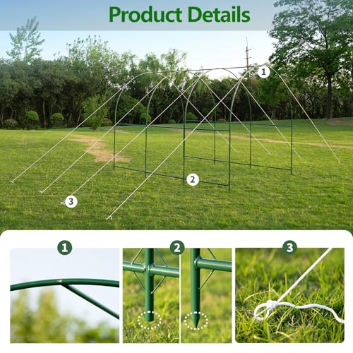 Large Garden Support Arch Frame for Climbing Plants (9.85 x 7.05 x 7.22 ft)