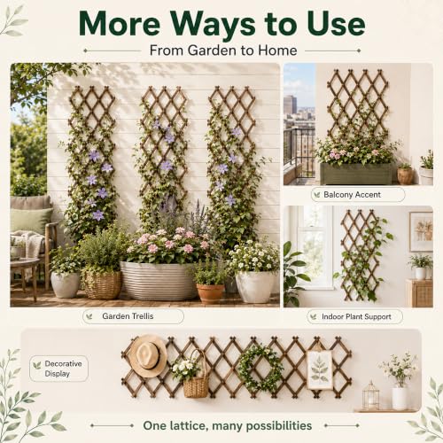 Wooden Lattice Panels 1Pack (6.14 Sq Ft)