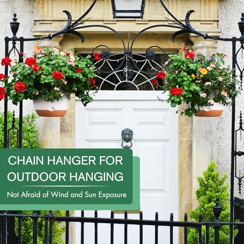3 Pack 8/10/12 Inch Hanging Planters for Indoor Plants with Self-Watering (White / 8/10/12inch)