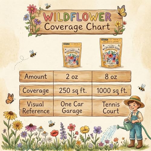 Non GMO Wildflower Seeds for Pollinators Bees Butterflies