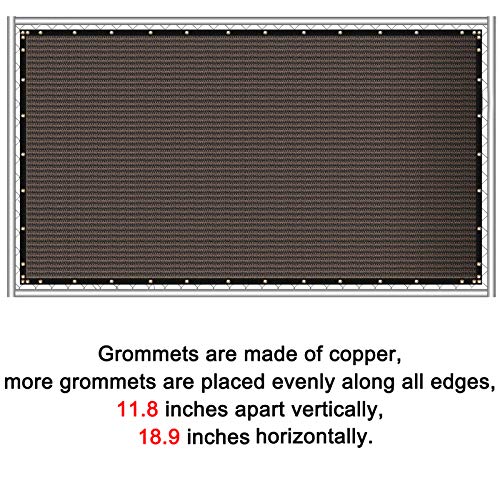 6 ft x 50 ft Privacy Screen Fence Heavy Duty Fence Cover Brown (299.9999 Sq Ft)