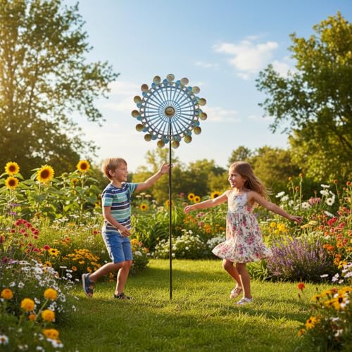 360° Wind Spinners Outdoor (13-Green+Blue)