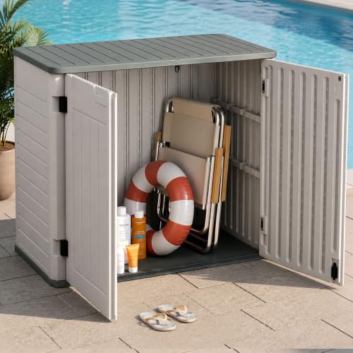 Horizontal Resin Storage Shed (White / 35 Cuft/No Shelves)