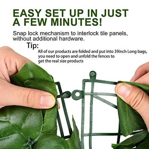 Artificial Faux Ivy Hedge Privacy Fence Wall Screen (64.53 Sq Ft)