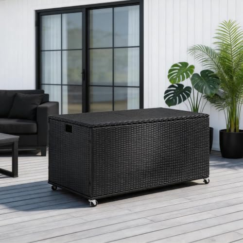 Sundale 170 Gallon Oudoor Deck Box (Black / 170 Gallon)