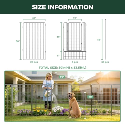 No Dig Garden Fence (Silver / 50"H)
