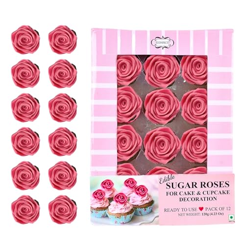 Edible Pink Flamingo Rose Toppers