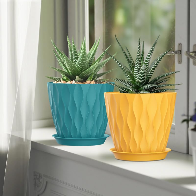 7 Inch Plant Pots 5 Pack (5 Count)