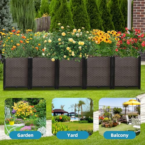Large Raised Planter Box Outdoor Self Watering 78.7"x15.7"x19.7"