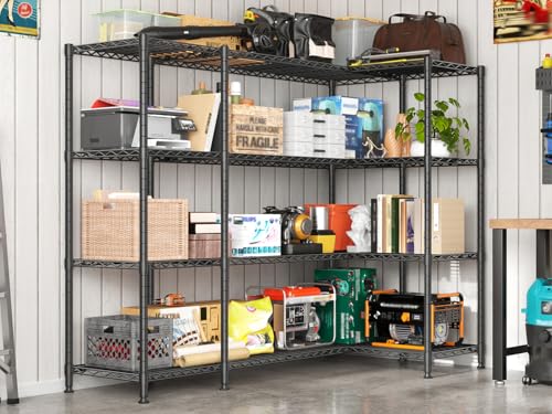 78.4''W Storage Shelves (Black-78.4" W x 11.8''D x 59''H)