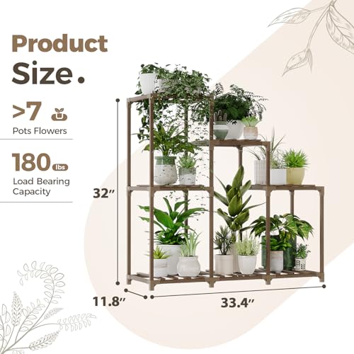 Plant Stand Indoor Wood Plant Shelf Outdoor Tiered Plant Rack