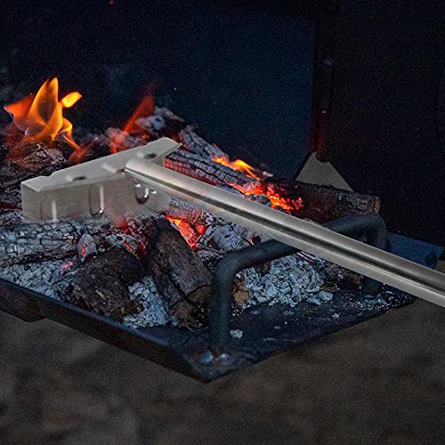 Heavy Duty Charcoal Grill Rake Ash Tool Accessories With Rubber Handle