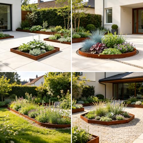 4.5 Inch Cor Ten Steel Landscape Edging (Brown / 4.5 Inch 10PCS)