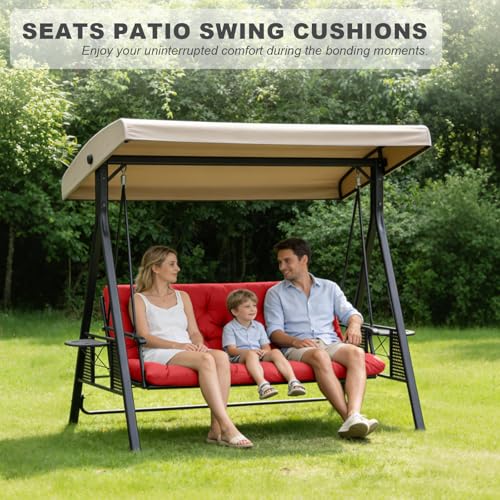 Porch Swing Cushions (Red / 60x 40 inches)