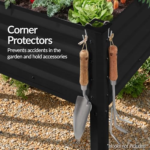 72x24x30in Non Toxic Galvanized Raised Garden Bed