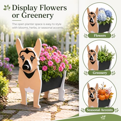 Small German Shepherd Planter Plant Pots Gifts