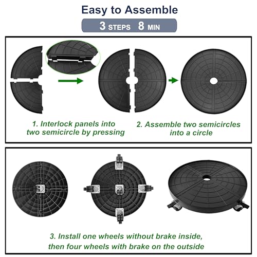 16 Inch Plant Caddy with Wheels Outdoor Indoor 2 Pack