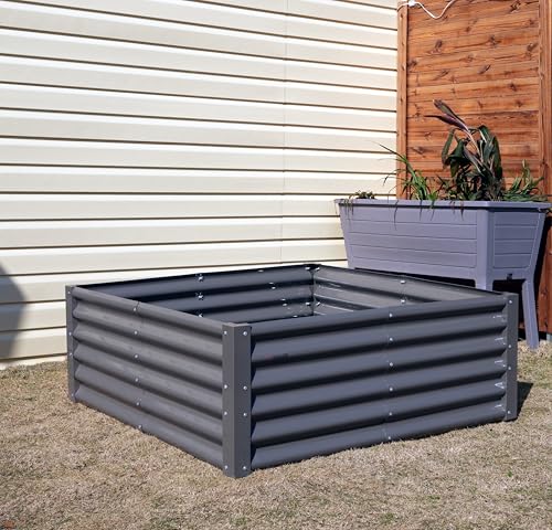 Anleolife 6 Bed 6x3ft Rectangle & 4x4ft Square Raised Bed (Set of 6 / Bower-grey)